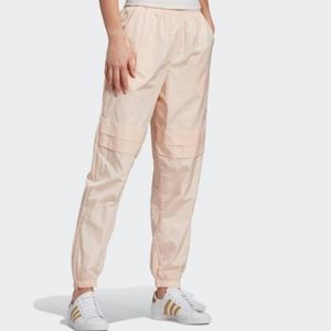 Adidas Originals Cuffed Pants Shiny Sweatpants Joggers Athletic Pink Tint FU3826